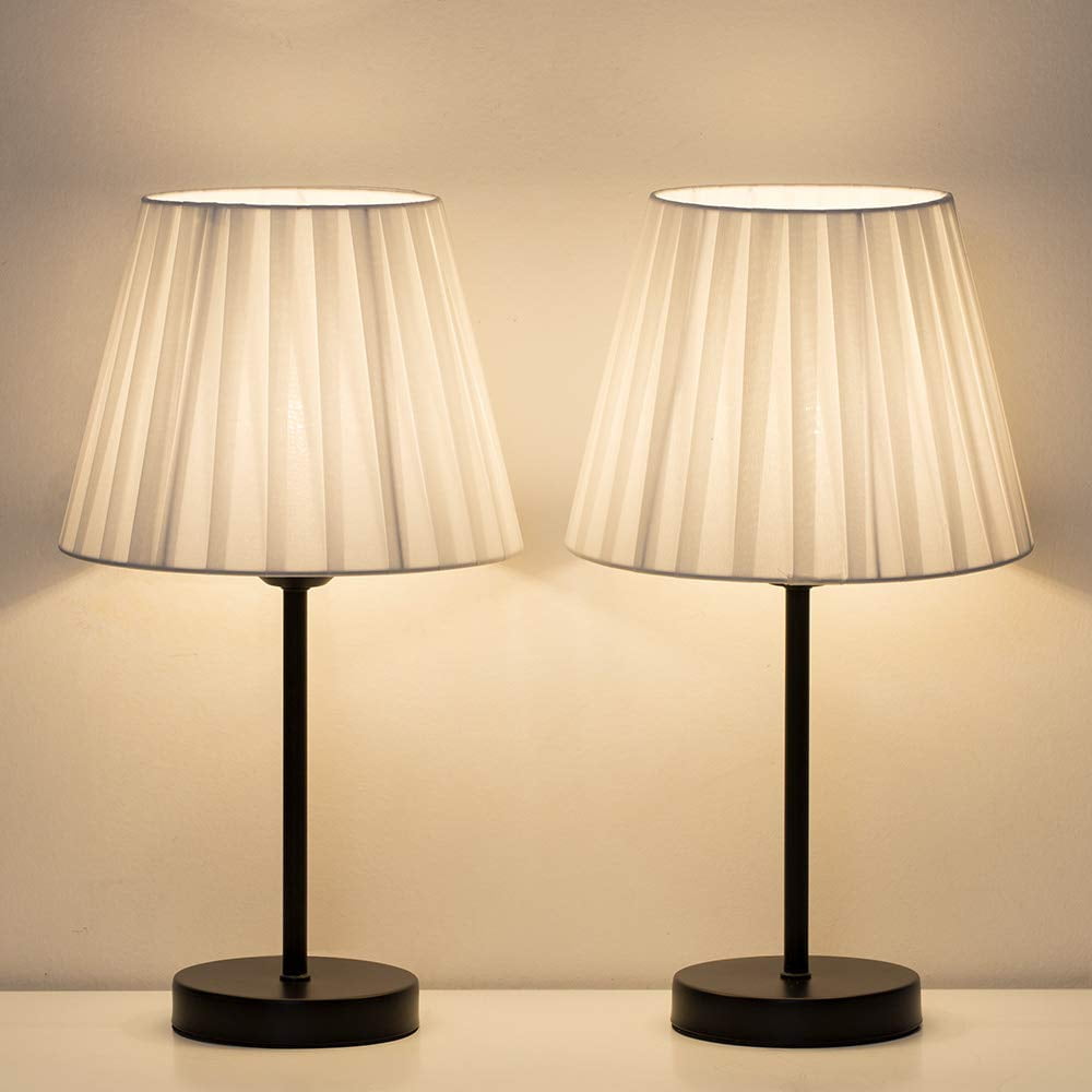 2PC Indoor Wall Light Fixture Modern Bedroom Bedside Lamp Glass Material Shade H 