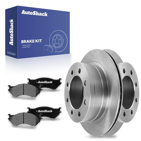 AutoShack Rear Brake Rotors Premium Ceramic Brake Pads | Replacement for 2003-2008 Dodge Ram 2500 Ram 3500 2006-2008 Ram 1500 3.7L 4.7L 5.7L 5.9L 6.7L 8.0L V6 V8 4WD RWD | 6-PC Brake Kit