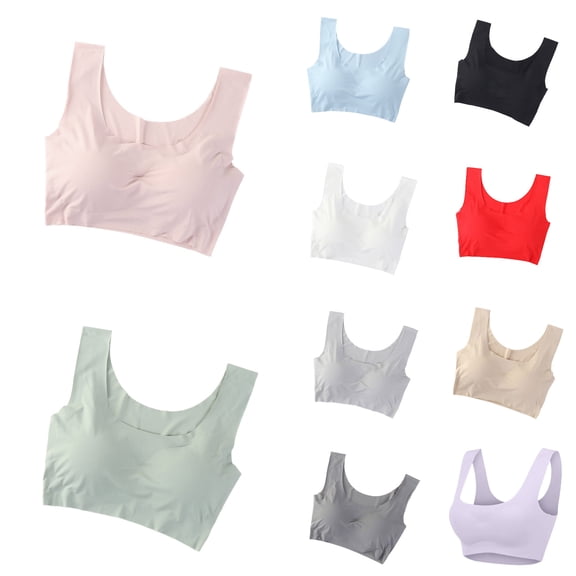 Lixiuxyad Sports Bras for Women Seamless Wire Sports Bra For Supportive Non Padded Yoga Bralette Comfortable Lightweight Workout Tank Top With Breathable Fabric,Beige