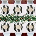 thumbnail image 7 of Ryvnso White with Black Line Stripe Round Plate Mats Dining Table Placemat Set of 4 for Holiday Decoration, 7 of 7
