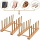 thumbnail image 4 of Estante para platos de madera de bambú para organizar armarios de cocina, soporte ecológico para platos de bambú con organizador de tablas de cortar (2 unidades), 4 of 5