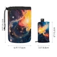 thumbnail image 5 of PhooArto Large Barrel Drawstring Makeup Bag, Galaxy Colorful Sky Travel Cosmetic Bag Portable Make Up Organizer Bag, 5 of 6
