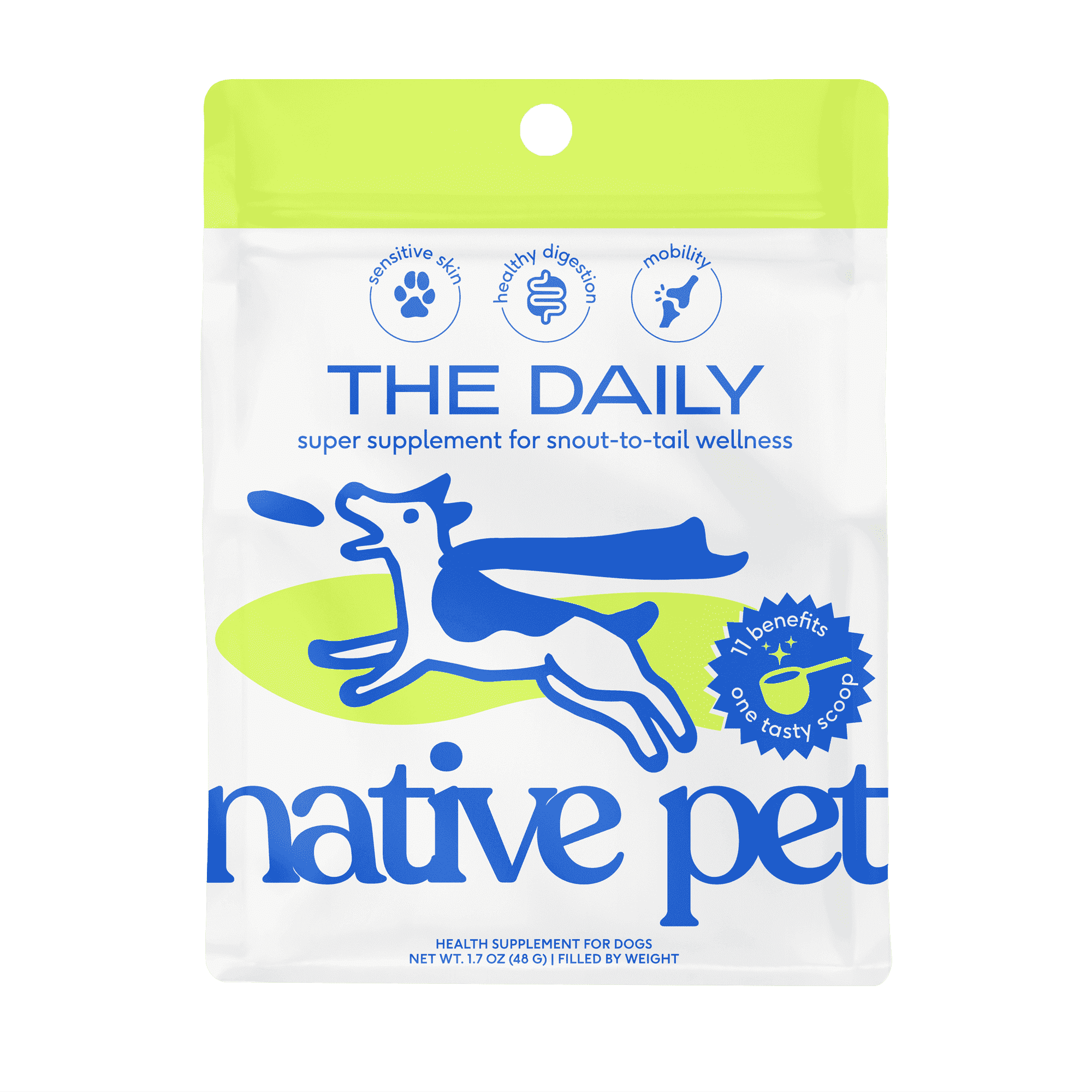 Native Pet The Daily Dog Multivitamin Powder, Probiotics & Glucosamine, 1.7 oz
