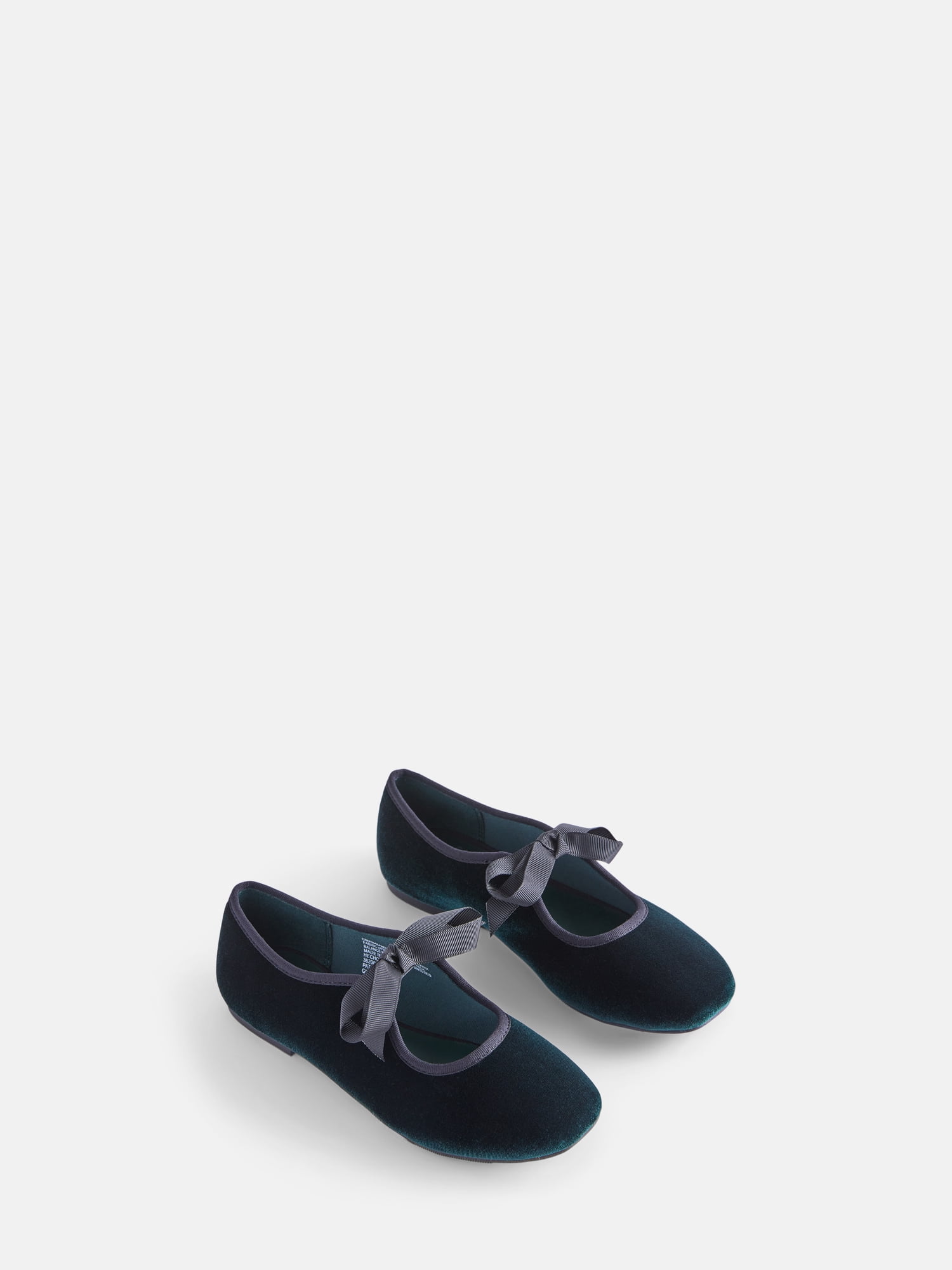 Wonder Nation Girls Velvet Bow Ballet Flats