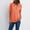 Orange, variant on FAFWYP Women's 3/4 Rolled Sleeve Blouse, Zipper V Neck Tunic Tops for Leggings Casual Formal Top, Loose Chiffon Shirt Tops