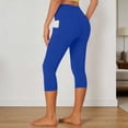 thumbnail image 4 of Workout Pants Compression Leggings for Women Fitness Sports Side Pocket Peach Bottomed Running Thigh Raising High Waisted Abdominal Retracting Elastic Tight Yoga Pants, 4 of 4