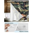 thumbnail image 3 of No Hook Cloth Fabric Shower Curtain with Snap in Liner, Palm Forest Waterproof Shower Curtains Set with See Through Top Window, Country Summer Tropical Plants Forest Bath Curtains Shower 66"x72", 3 of 6