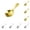 Silver+Gold, variant on ZFSBZBS 1Pcs Stainless Steel Mini Spoons-Ice Cream Spoon Short Handle,Perfect for Condiments,Desserts,Tea,Coffee-Gold Spoons