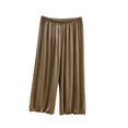 thumbnail image 2 of YUANxueke Womens Modal Capris Soft Cozy Pajama Bottoms Pants Elastic Wasit Ruffle Trim Casual Sleep Pants, 2 of 4