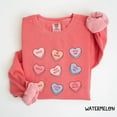 thumbnail image 3 of Valentines Day Comfort Colors Sweatshirt Conversation Heart Mom Teacher Gift for Her Valentines Day Sweater Crewneck Heart Retro Trendy, 3 of 5