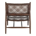 thumbnail image 4 of SAFAVIEH Bandelier Leather Weave Nautical Accent Club Chair, Brown, 4 of 12
