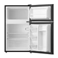 thumbnail image 2 of Mainstays 3.2 Cu Ft 2-Door Compact Refrigerator with Freezer, Stainless Steel, Mini Fridge for Dorm, Apartment & Office, 2 of 11