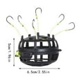 thumbnail image 3 of Reverse Bottom Bait Cage Fishing Hook, Floating Fish Feeder With Holder, Ideal for Fishing Lover, Black, 12, 3 of 9