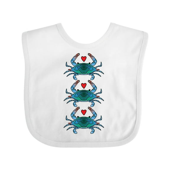 Inktastic Blue Crab Lover Boys or Girls Baby Bib