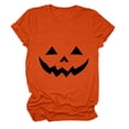 thumbnail image 4 of Landzoo Halloween Women T-Shirt Smiling Pumpkin Graphic Tee Short Sleeve Crew Neck Tops Comfortable And Stylish Clothes for Women, 4 of 5