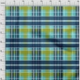 thumbnail image 3 of oneOone Cotton Cambric Turquoise Blue Fabric Madras Check Sewing Fabric By The Yard Printed Diy Clothing Sewing Supplies 56 Inch Wide, 3 of 4
