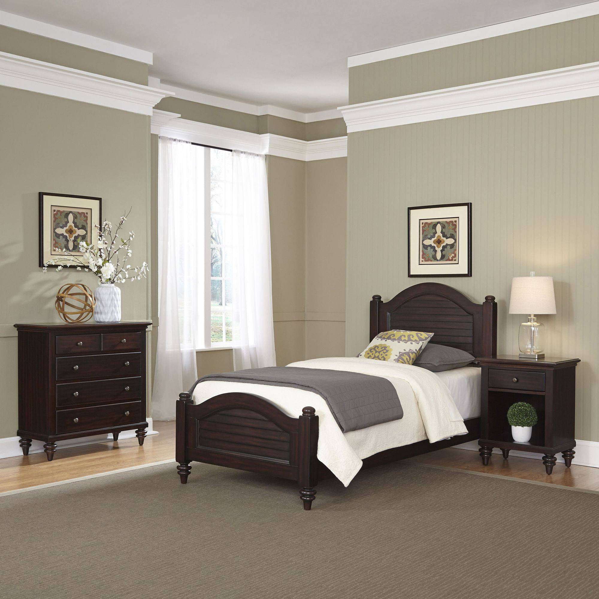 Home Styles Furniture Bermuda Twin Bedroom Set, Twin, Multiple Finishes, Multiple Configurations