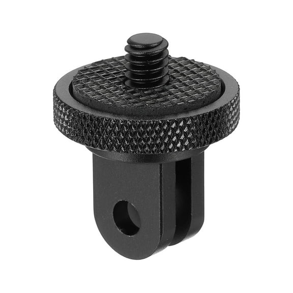 Aluminum Camera Tripod Mount Adapter, 360° Adjustment 1/4" Screw Tripod Conversion Adapter, Black