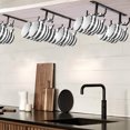thumbnail image 2 of Under Cabinet Mug Rack, Rustic Mug Organizer Rack Cup Holder Under Shelf 12 Hanging Hooks Rack for Mugs, Coffee Cups and Kitchen Utensils Display (Black-3 Pack-12 Hooks), 2 of 7