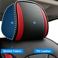 thumbnail image 6 of FANOTEK Black Red Waterproof PU Leather 5 Seat Covers for 2014 Ford F150, 6 of 7