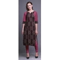 thumbnail image 2 of Bimba Cotton Panel Kurta Printed Women Straight Kurti Indian Summer Clothing-Large, 2 of 6