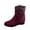 Wine, variant on Wyzesi Platform Mini Boots for Women Ladies British Style Fashion Solid Color Suede Pleated Round Head Casual Short Boots Toddler Winter Boots