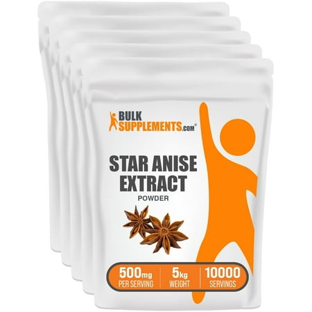 BulkSupplements Star Anise Extract Powder - 500mg per Serving - 5 Kilograms (11 lbs) - 10000 Servings