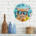thumbnail image 5 of Dreamtimes Cool Beach Cat Wall Clock, 10 Inch Silent Non Ticking Round Clock Oil Painting Clock Easy to Read Clock for Living Room Bedroom Bathroom Home Decor, 5 of 7