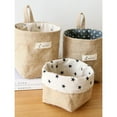 thumbnail image 4 of MEROTABLE Cotton Linen Storage Bag Desktop Sundries Container Pen Holder Hanging Bag Dormitory Home Office Storage Organizer, 4 of 6