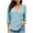 Light Blue, variant on HONHUZH Lace Tops for Women 2025 Trendy Half Sleeve V-Neck Blouse Boho Lace Tunic Top
