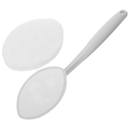 Grey Long Handle Sponge Brush for Cleaning Use Made of Durable Plastic and Polyester 1pc