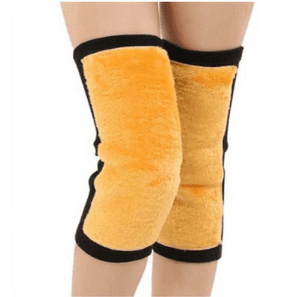 Paquete de 2 calentadores de rodilla con forro polar grueso, rodilleras de cachemira, almohadillas de soporte de lana, manga térmica cálida de compresión para piernas, calentadores de invierno,