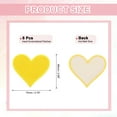thumbnail image 2 of Uxcell 8Pack Iron on Heart Patches Sew on Heart Embroidered Patches, 70mm Yellow, 2 of 7