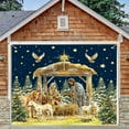 thumbnail image 1 of Oliegs Heated Blanket Banner Hanging Across The Garage Door Large Sized Background Cloth For A Festive Party And Design. Chocolate, 1 of 4
