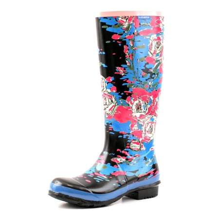 Luckers - Luckers Women's Paint Brush Wellies Rain Boots, Color: Black ...