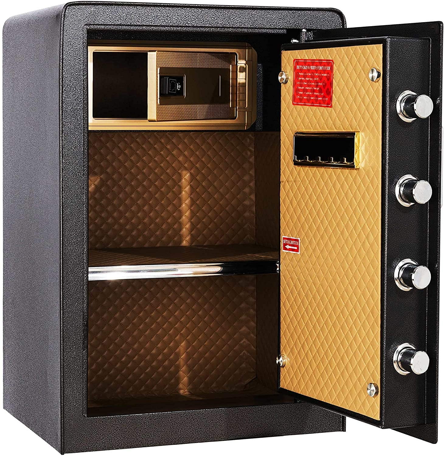 Large Electronic Digital Security Safe Box 2 Cubic Feet Cabinets Wall Safe Lock 
