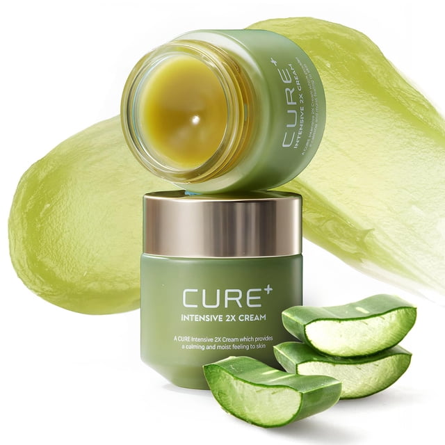 Kim Jeong Moon Aloe Cure Intensive 2X Crema Premium Aloe Hidratante Profundo Multi Bálsamo Coreano Cuidado de la Piel Hidratante Facial para Piel Seca (Paquete de 1)