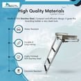 thumbnail image 4 of MARINE CITY 304 Stainless Steel Telescoping 3 Step Under Slide Boarding Boat Ladder with Swim Platform Mount - Swiveling, Flips Up - Ideal for Marines, Boats, Yachts, and Pontoons, 4 of 8