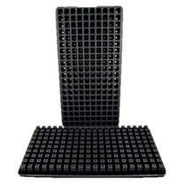 200 Plug Seed Trays for Seed Starting - Black 200 Cell Plant Starter Trays - Fits Standard 1020 Tray - Reusable Seedling Starter Kit for Vegetables & Flowers