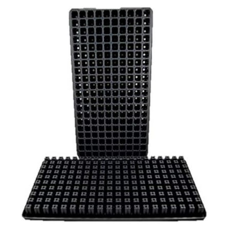 200 Plug Seed Trays for Seed Starting - Black 200 Cell Plant Starter Trays - Fits Standard 1020 Tray - Reusable Seedling Starter Kit for Vegetables & Flowers