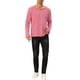 thumbnail image 2 of Camiseta de rayas INSPIRE CHIC para hombres, cuello redondo, de manga larga, básica M Rojo Blanco, 2 of 6