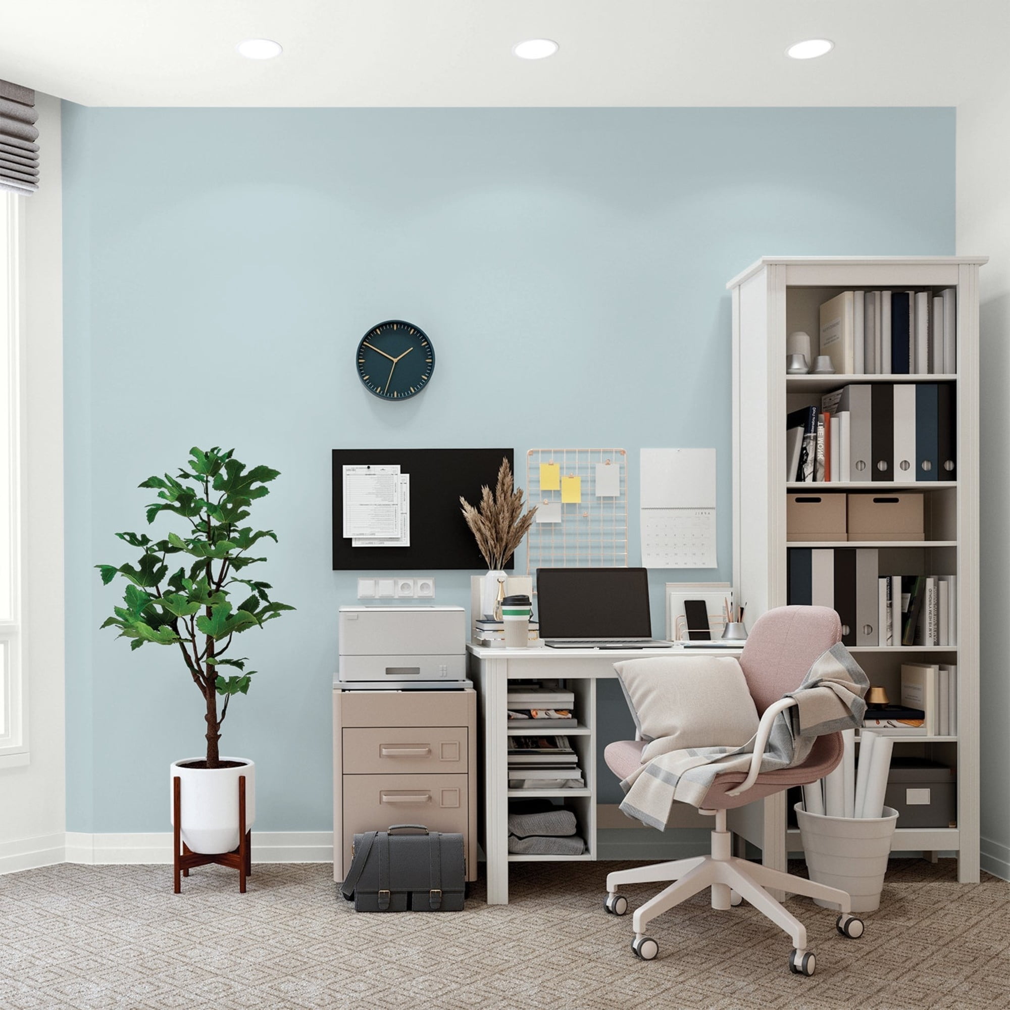 Glidden Fundamentals Scandinavian Sky / Blue, Flat Interior Paint, 1 Quart