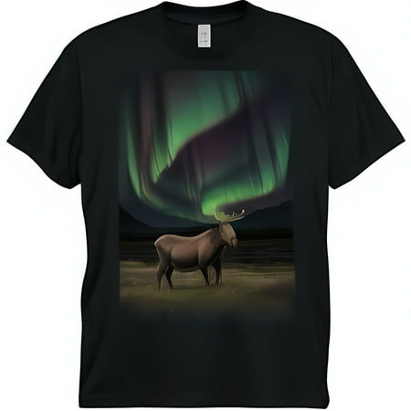

Northern Lights Vector Art T-Shirt Design with Bold Colors and Perfect Lighting Ultra Detailed Graphic T-Shirt for Nature Lovers Unique Gift Idea
