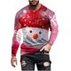 thumbnail image 2 of Blusas y camisas de manga larga con cuello redondo para hombre, blusa informal de manga larga con cuello redondo y estampado, blusa de poliéster para hombre, 2 of 4