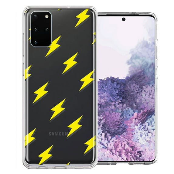 MUNDAZE for Samsung Galaxy S20 Plus Electric Lightning Bolts Design Double Layer Phone Case Cover