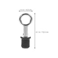 thumbnail image 2 of SOPOTUTU Transom Drain Plug Boat Drain Plug Silver Rubber 1Set for Users and Professional Users, 2 of 8