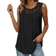 thumbnail image 2 of HOWPAY Sleeveless T Shirts for Women Oversized Crew Neck Basic Tee Solid Color Casual Loose Fit Summer Baggy Comfy Soft Y2K Clothes Black L, 2 of 5