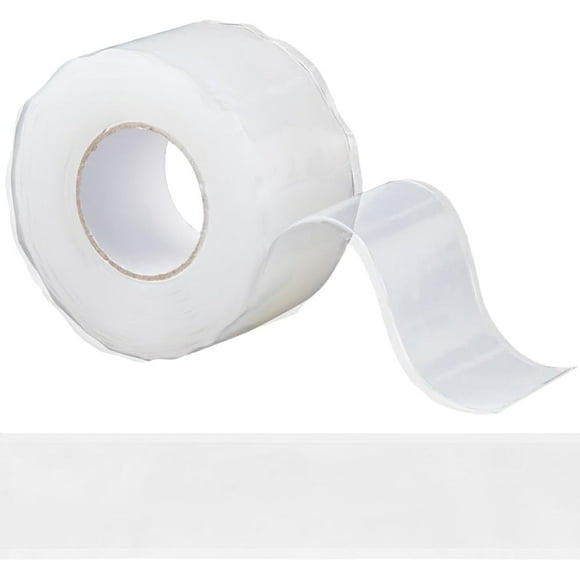 3m x 25mm Self-Fusing Silicone Tape Clear Waterproof Repair Sealing Tape Multi-Purpose Self Amalgamating Rubber Tape for Emergency Plumbing Water Hose Leaks Cable Wire Insulation Wrap