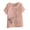 Pink, variant on IROINNID Fashion Women Summer Loose Print Round-Neck Button Down T-Shirt Short Sleeve Casual Tops Blouse Spring