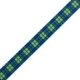 thumbnail image 2 of Country Brook Design® 5/8 inch Blue and Green Plaid Polyester Webbing, 5 Yards, 2 of 4